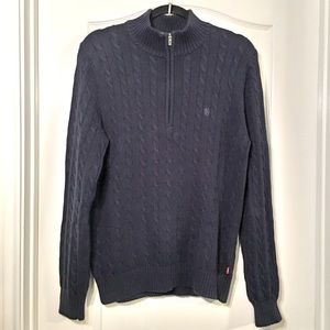 Izod Blue Pullover Dark Blue Sweater